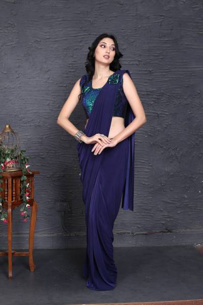 DN AT 107 By Amoha Designer Partywear Readymade Saree Collection